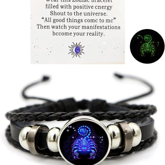 Jewelry - Zodiac Signs Spirit Bracelet Zodiac Bracelet for Women Men Adjustable 12 Constel
